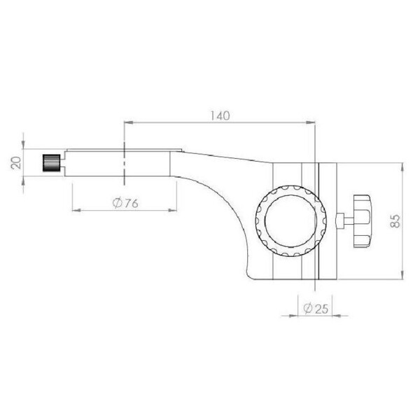 Kern Microscopio stereo zoom OZM 913, trino, 7x-45x, HSWF 10x23 mm, Trípodes, Un brazo (515 mm x 614 mm) con tablero, Iluminador anular LED 4,5 W