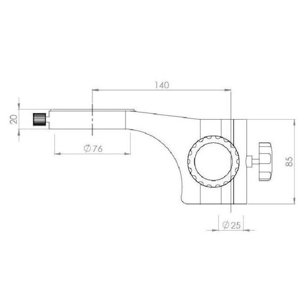 Kern Microscopio stereo zoom OZM 953, trino, 7-45x, HSWF 10x23 mm, Base industriel, Iluminador anular LED, 4,5 W