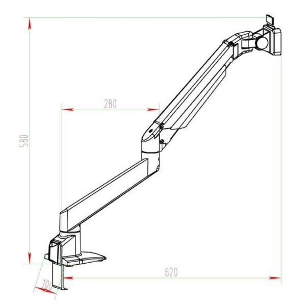 Kern Microscopio stereo zoom OZM 982, bino 7-45x, HSWF 10x23 mm, Gelenkarm-Stativ, Feder, Tischklemme, Ringlicht LED 4.5W