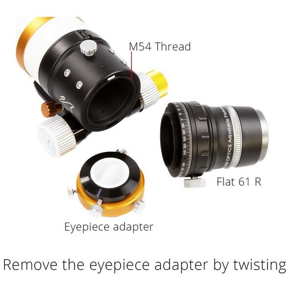 William Optics Flattener Reducer Ajustable Flat61R para ZenithStar 61
