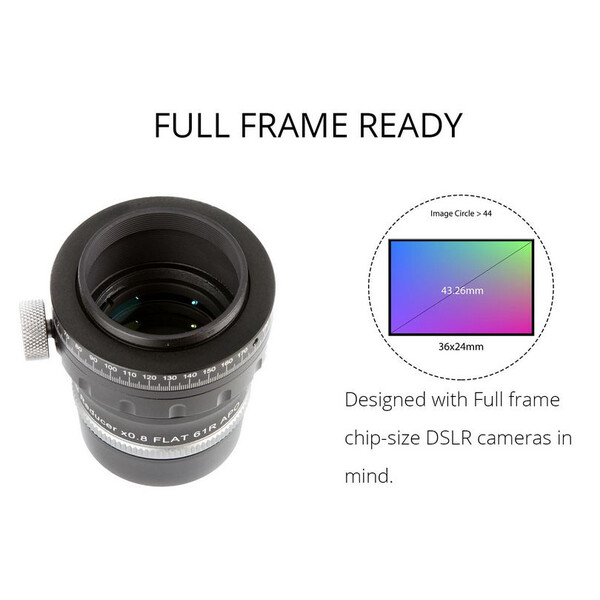 William Optics Flattener Reducer Ajustable Flat61R para ZenithStar 61