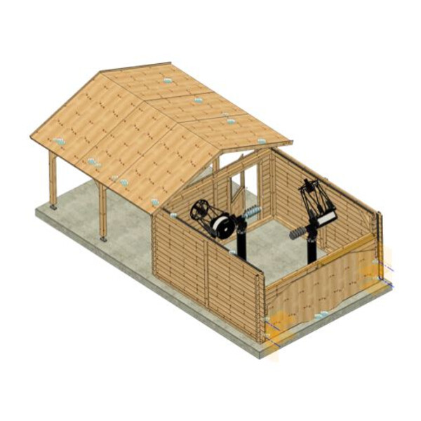 Dome Parts GmbH Rolldach-Sternwarte GreenLine Mega mit Holzschutz