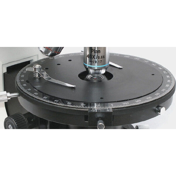 Kern Microscopio OPO 185, POL, trino, plan inf, 40x-600x, luz incidente/transmisiva, HAL, 100 W