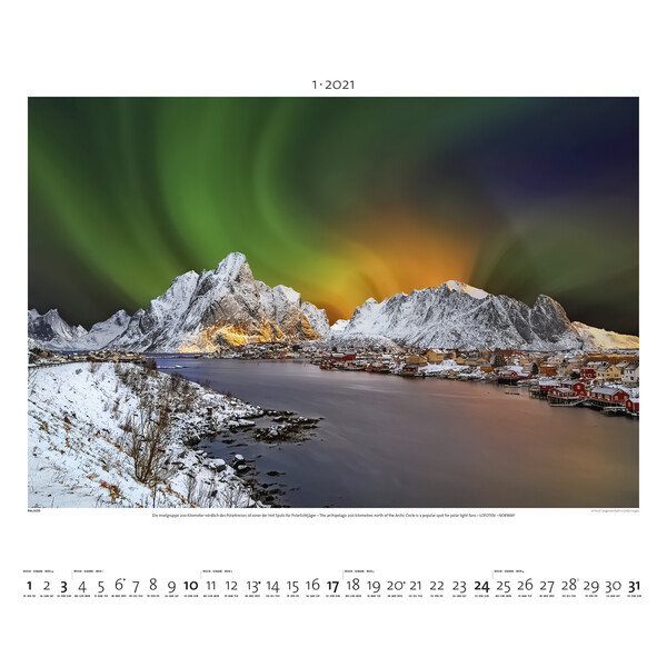 Palazzi Verlag Calendarios Aurora Borealis 2021