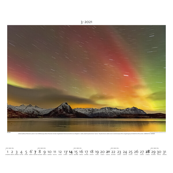 Palazzi Verlag Calendarios Aurora Borealis 2021