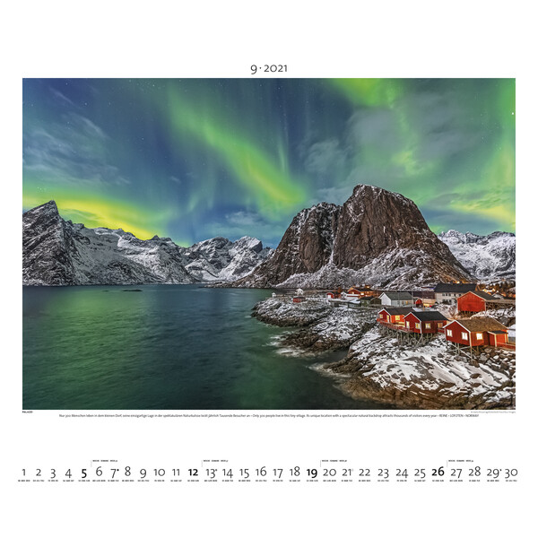 Palazzi Verlag Calendarios Aurora Borealis 2021