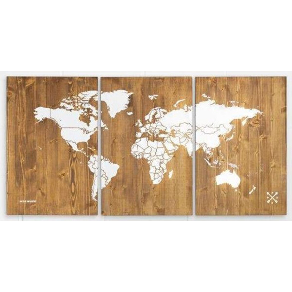 Miss Wood Mapamundi Woody Map Wooden 120x60