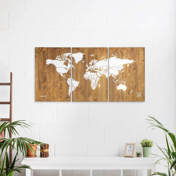 Miss Wood Mapamundi Woody Map Wooden 120x60