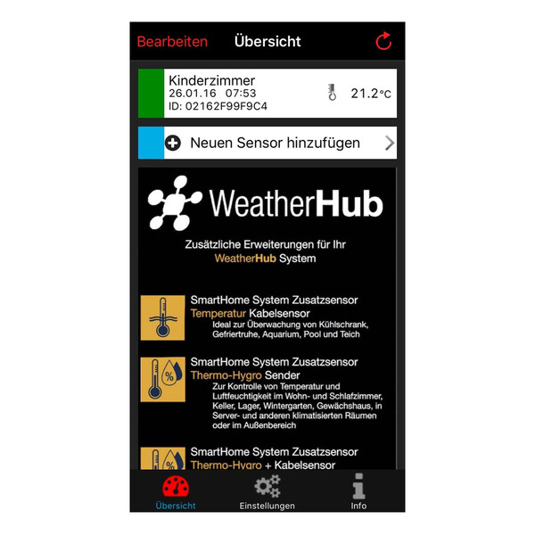 TFA Estación meteorológica Starter-Set mit Temperatursender WEATHERHUB