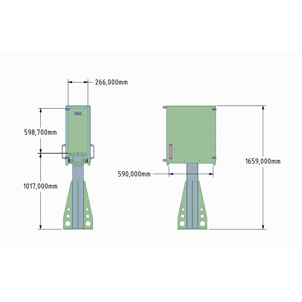 Astrogeräte Berger Columna con estructura de protección de montaje EcoFlex Base 100