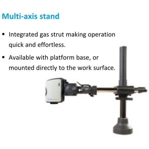 Vision Engineering Microscopio EVO Cam II, ECO2504, 360°/34°, multi-axis, LED light, HDMI, USB3, 24" Full HD