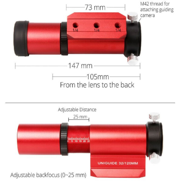 William Optics Guidescope UniGuide 32mm Gold