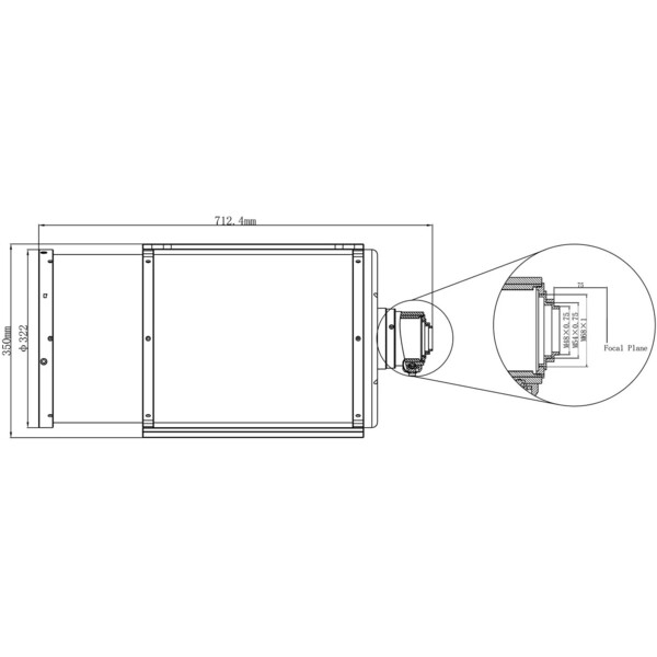 Omegon Telescopio de Cassegrain asférico 260/1300 OTA