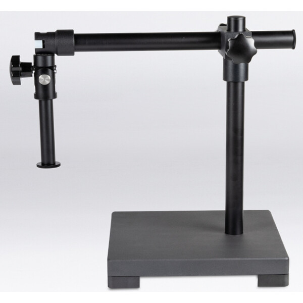 Motic Trípode de brazo horizontal, placa base, 1 brazo, columna de 400 mm, soporte de cabeza de columna
