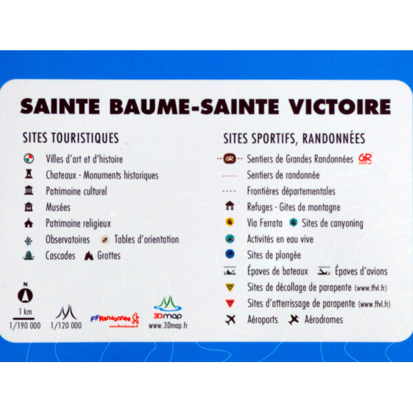 3Dmap Mapa regional Sainte-Victoire et Sainte-Baume