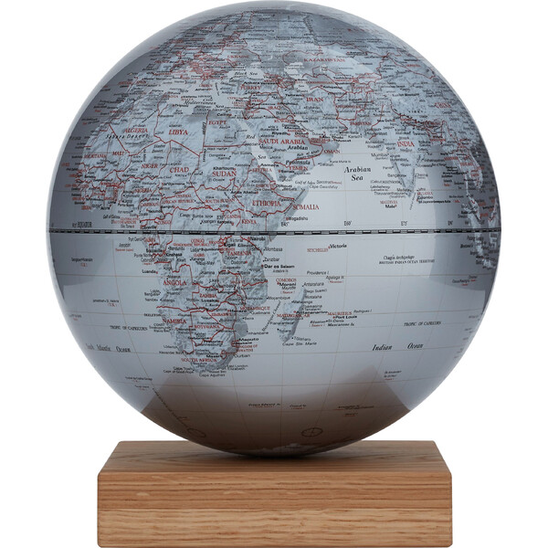 TROIKA Globo terráqueo Platon Oak Silver 30cm