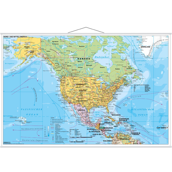 Stiefel Mapa continental Nord- und Mittelamerika politisch (137x89)