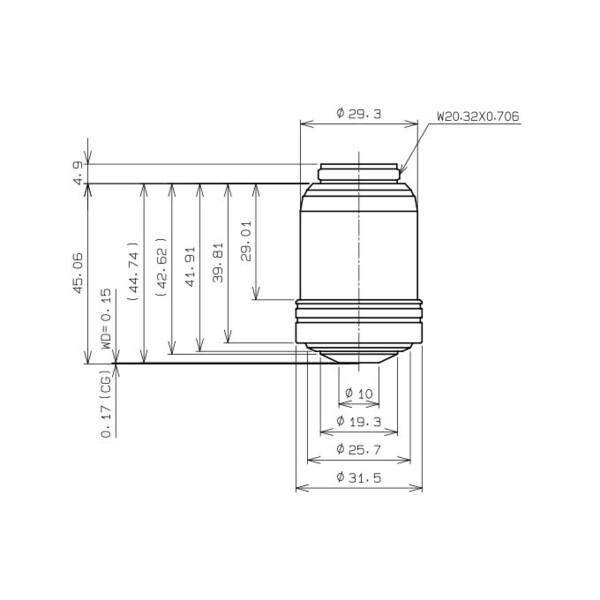 Evident Olympus objetivo UPLXAPO60XO, 60x, plan, apochro