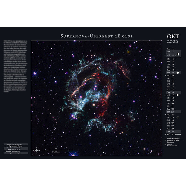 Astronomie-Verlag Calendarios Weltraum-Kalender 2022