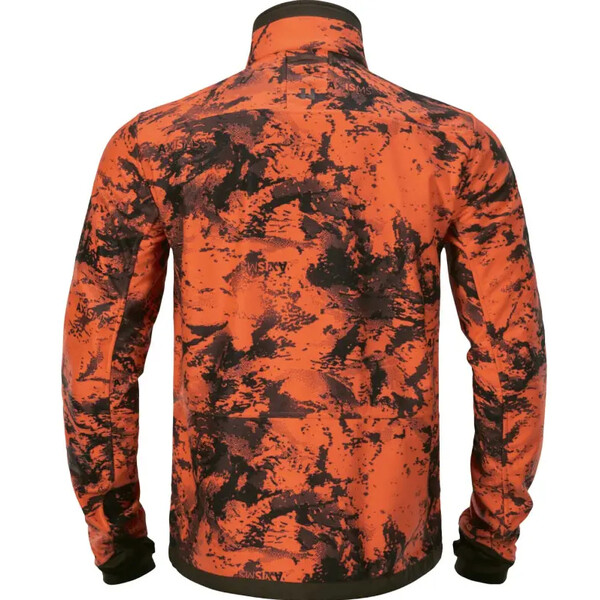 Härkila Chaqueta reversible de forro polar Wildboar Pro, verde sauce/AXIS MSP naranja Wildboar, talla XXL