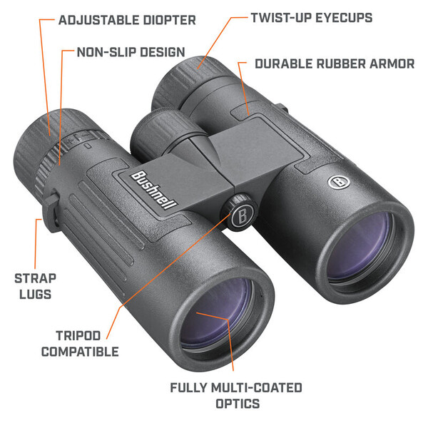 Bushnell Binoculares Legend 8x42 Pentagonal, negro, FMC