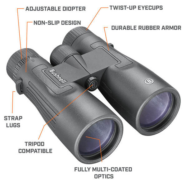 Bushnell Binoculares Legend 12x50 Pentagonal, negro, FMC