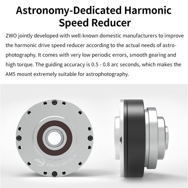 ZWO Montura ecuatorial armónica AM5 + trípode de Carbon