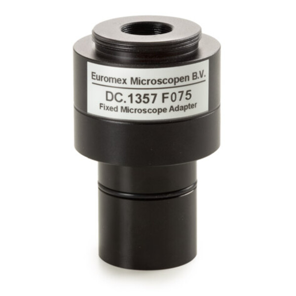 Euromex DC.1357, Objetivo 0,75x, C-Mount, para tubo de Ø 23,2 mm, eje corto