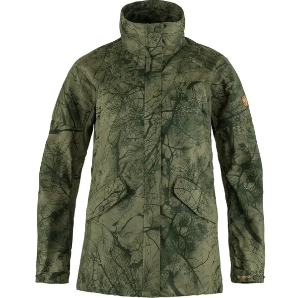 Fjällräven Chaqueta Forest Hybrid W, 626-625, camuflaje verde-verde laurel, L