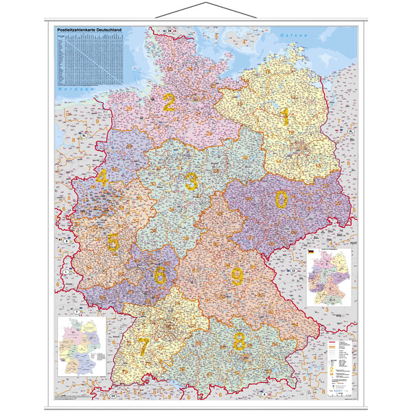 Stiefel Mapa de Alemania con códigos postales