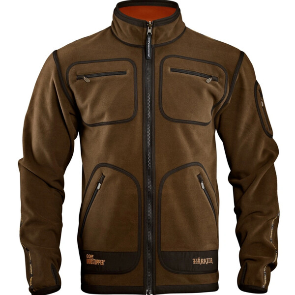 Härkila Chaqueta Kamko de forro polar, verde caza/naranja intenso, talla XXL