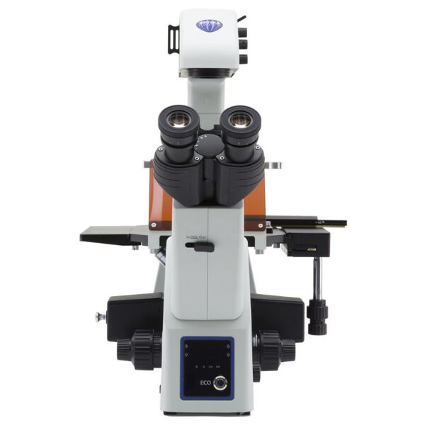 Optika Microscopio invertido IM-5FLD, FL, trino, inverso, 10x24 mm, AL/DL, LED 5 W, 8 W w.o. objetivos