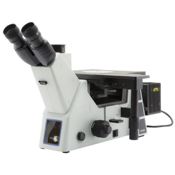Optika Microscopio invertido IM-5MET, MET trino, inverso, 10x24mm,  AL, Halogen,  12V/100W w.o. objetivos