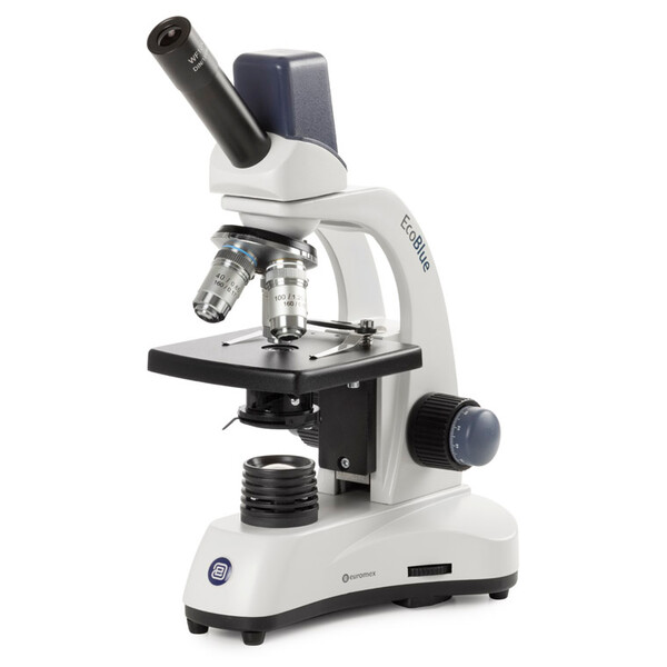 Euromex Microscopio EcoBlue EC.1105, monocromo, digital, 5 MP, achro. 40x, 100x, 400x 1000x, LED