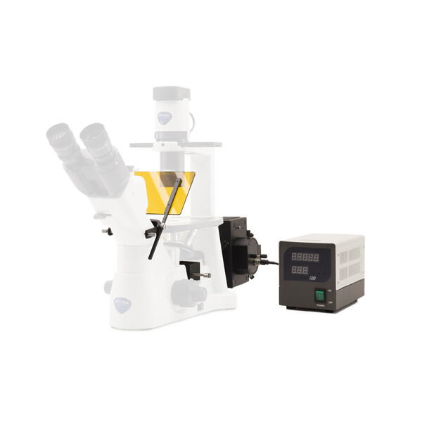 Optika Unidad de fluorescencia M-797 para IM-3, HBO 100W, juego de filtros B & G, alojamiento de filtro con 2 posiciones