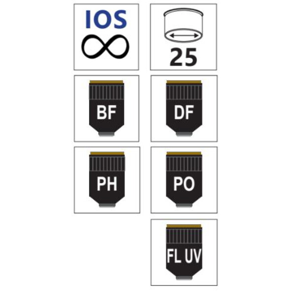 Optika objetivo M-861 IOS LWD U-PLAN RPC 4x/0,13