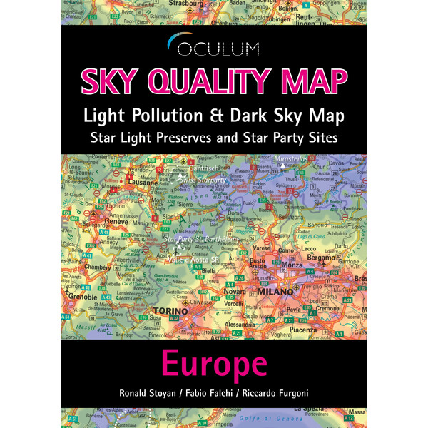 Oculum Verlag Mapa continental Sky Quality Map Europe