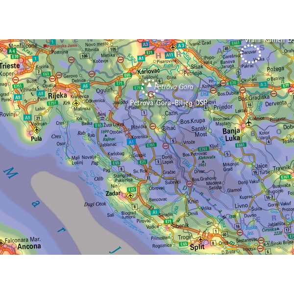 Oculum Verlag Mapa continental Sky Quality Map Europe