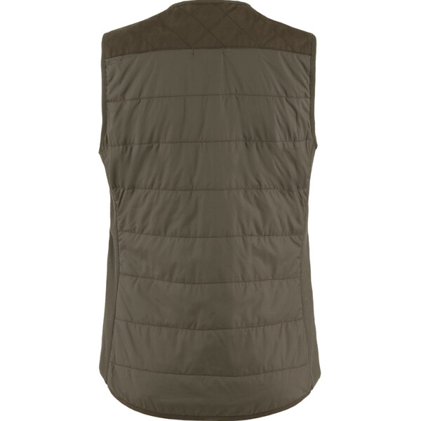 Fjällräven Chaleco acolchado Forest Wool W, 633 Dark Olive, XS
