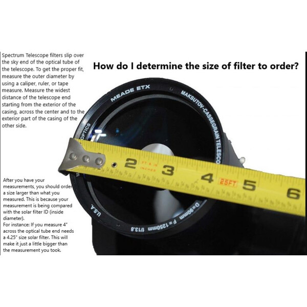 Spectrum Telescope Filtro Glass Solar 158mm