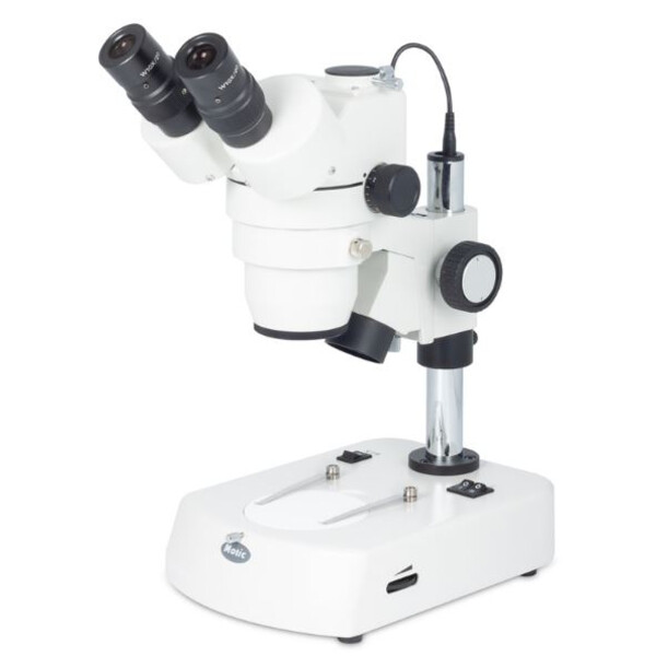 Motic Microscopio stereo zoom SMZ143-N2LED, trino, 10x/20, Al/Dl, 3W LED
