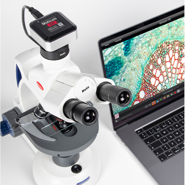 Motic Cámara A8, color, sCMOS, 1/3", 1,34 µm, 30 fps, 8 MP, USB 2.0