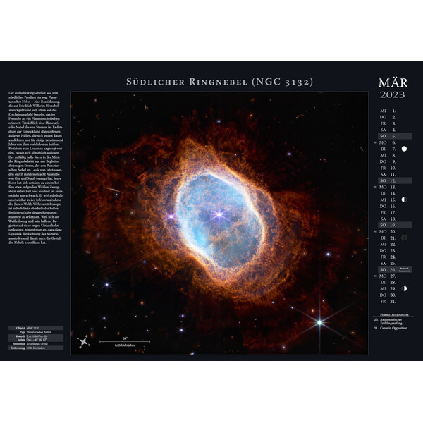 Astronomie-Verlag Calendarios Weltraum-Kalender 2023
