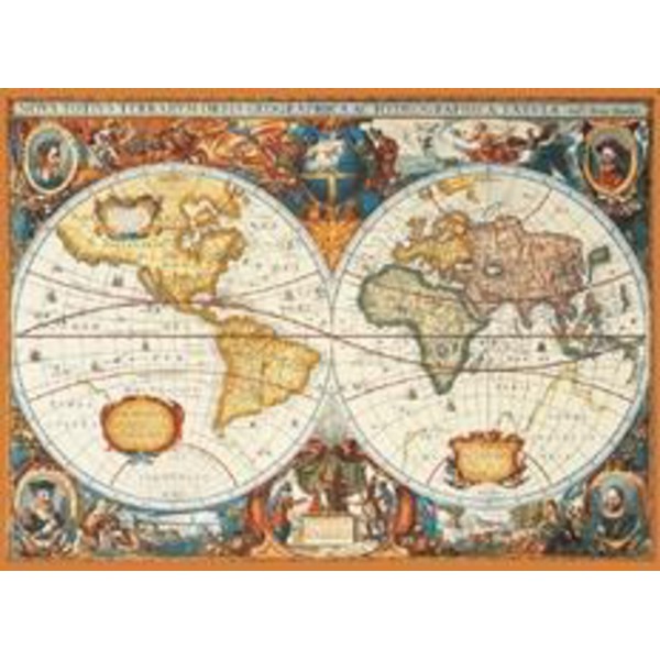 Kosmos Verlag Landkarte PUZZLE ''Historische Weltkarte 1630''