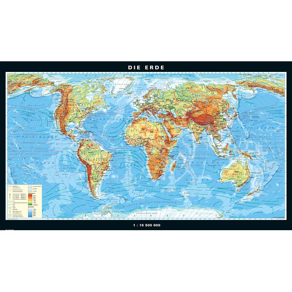 PONS Mapamundi Die Erde physisch (224 x 128 cm)