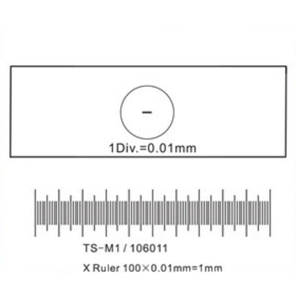 ToupTek stage micrometer, lines (X) 1mm/100 Div.x0.01mm