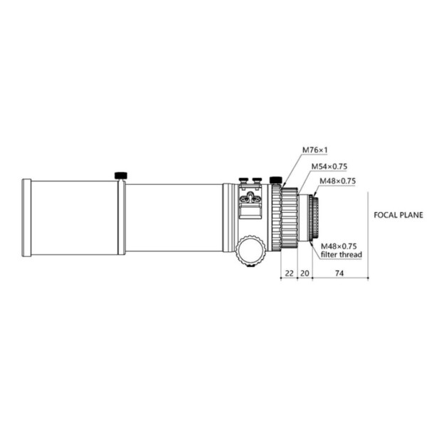 OPT Refractor apocromático Radian AP 75/405 Petzval OTA