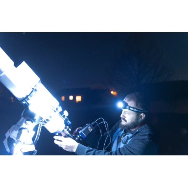 Meade Lámpara frontal LED (blanco y rojo)
