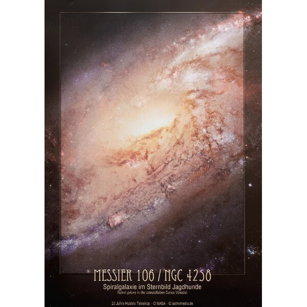 AstroMedia Póster Galaxia espiral Messier 106