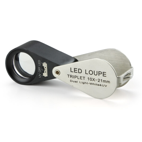 Euromex Lupa plegable PB.5034-LUV, 10x acromática, LED, UV